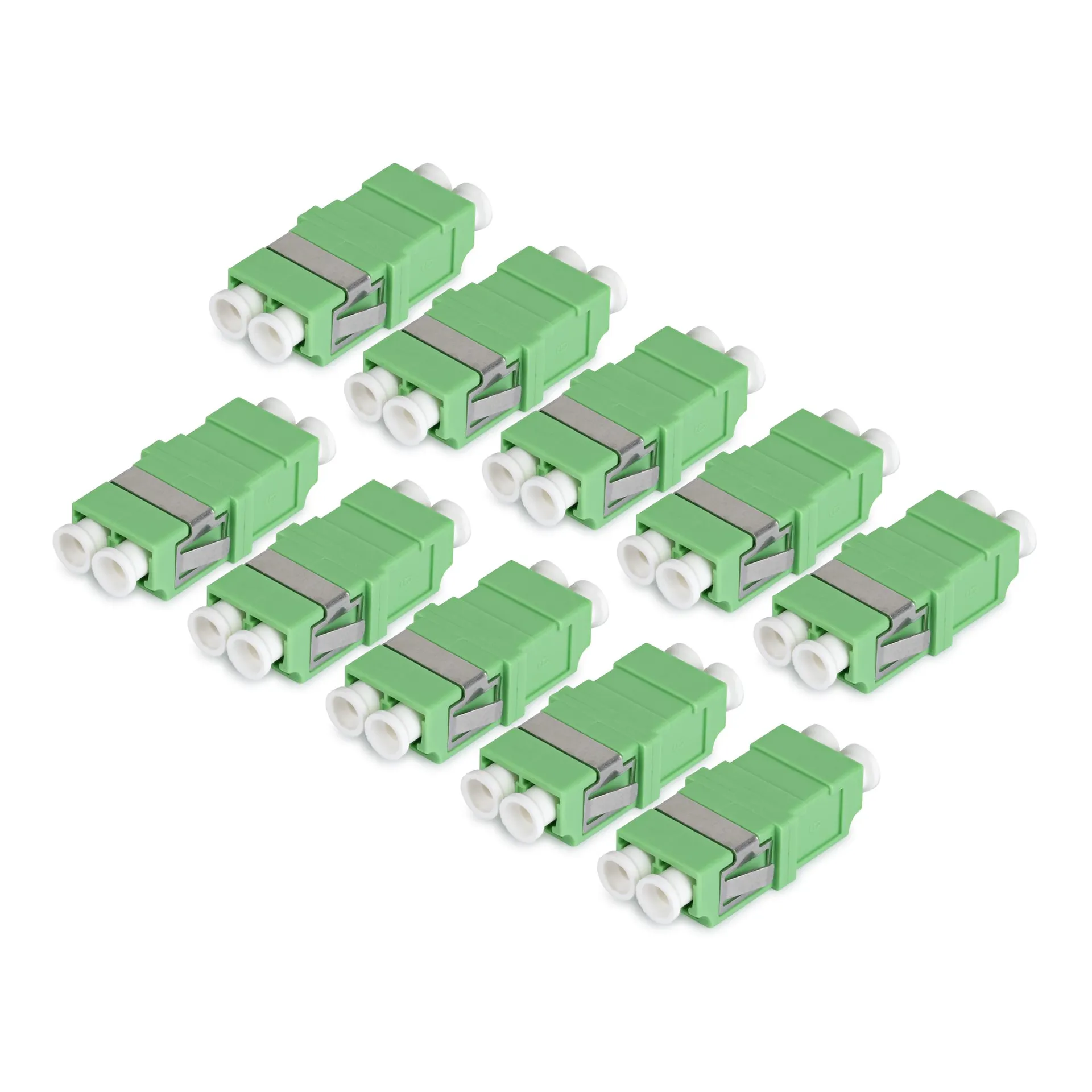StarTech.com LC auf LC Kupplung 10er Pack, OS2 Singlemode LC Glasfaser Kupplung im SC-Formfaktor ohne Flansch, LC/APC Duplex Adapter – Bild 2