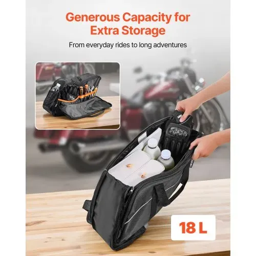 VEVOR Motorradtasche Satteltasche Innentasche 18 L Aufbewahrungstasche für Reisegepäck, kompatibel mit Harley Davidson 1993–2022 Touring Road/Street Glide/Electra Glide/Road King Satteltasche – Bild 2