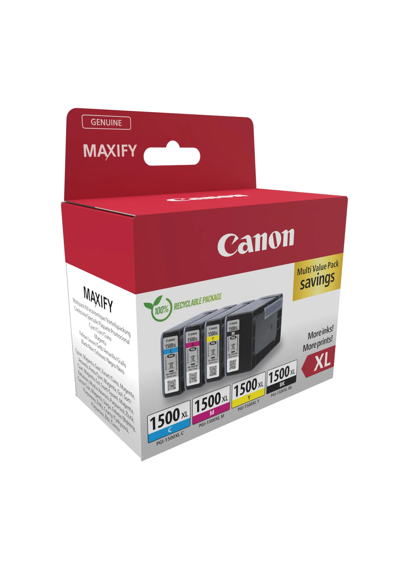 Canon PGI-1500XL BK/C/M/Y Multipack – Bild 2