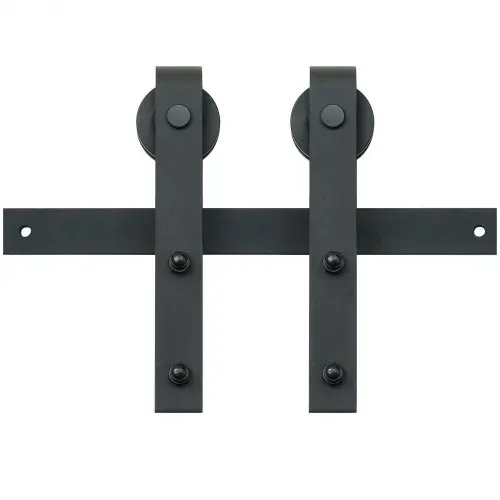 VEVOR 244cm Schiebetürbeschlag J-förmig Schiebetürsystem mit 2-teiligen Schienen 150kg Tragfähigkeit Laufschiene Ideal für Schiebetüren mit Türstärke von 32-45mm, Türbreite von 1,12–1,32m – Bild 9