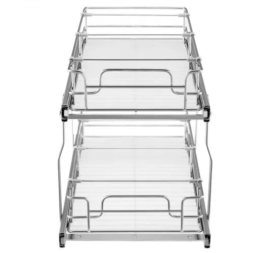 VEVOR Ausziehbarer Spülschrank-Organizer mit 2 Ebenen unter Waschbecken (249x539x81 mm) Gewürzregal Küchenregal Lagerregal Organizer für Küche Badezimmer 334x563x485 mm (Installationsgröße) – Bild 8