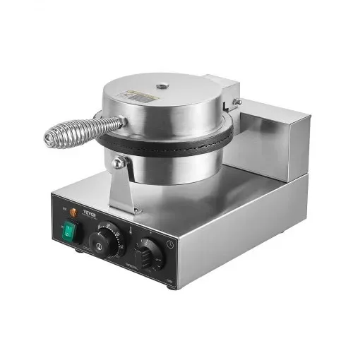 VEVOR elektrische Eistütenmaschine kommerzielle Waffeltütenmaschine 1230 W, antihaftbeschichtete Frühlingsrollenform, mit Temperatur- und Zeitregelung, Griff, für Restaurant Bäckerei Snackbar Familie – Bild 9