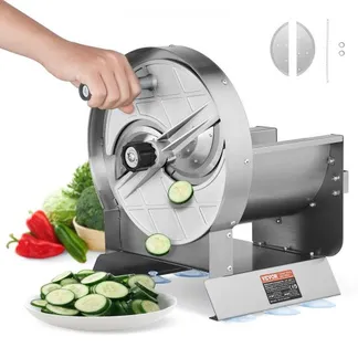 VEVOR Manueller Gemüse- und Obstschneider, 0–12 mm Dicke, Einstellbare Schneidemaschine, Lebensmittelschneider aus Edelstahl mit 2 Ersatzklingen, für Kartoffeln, Gurken, Zitronen, Tomaten VEVOR Manueller Gemüse- und Obstschneider, 0–12 mm Dicke, Einstellbare Schneidemaschine, Lebensmittelschneider aus Edelstahl mit 2 Ersatzklingen, für Kartoffeln, Gurken, Zitronen, Tomaten