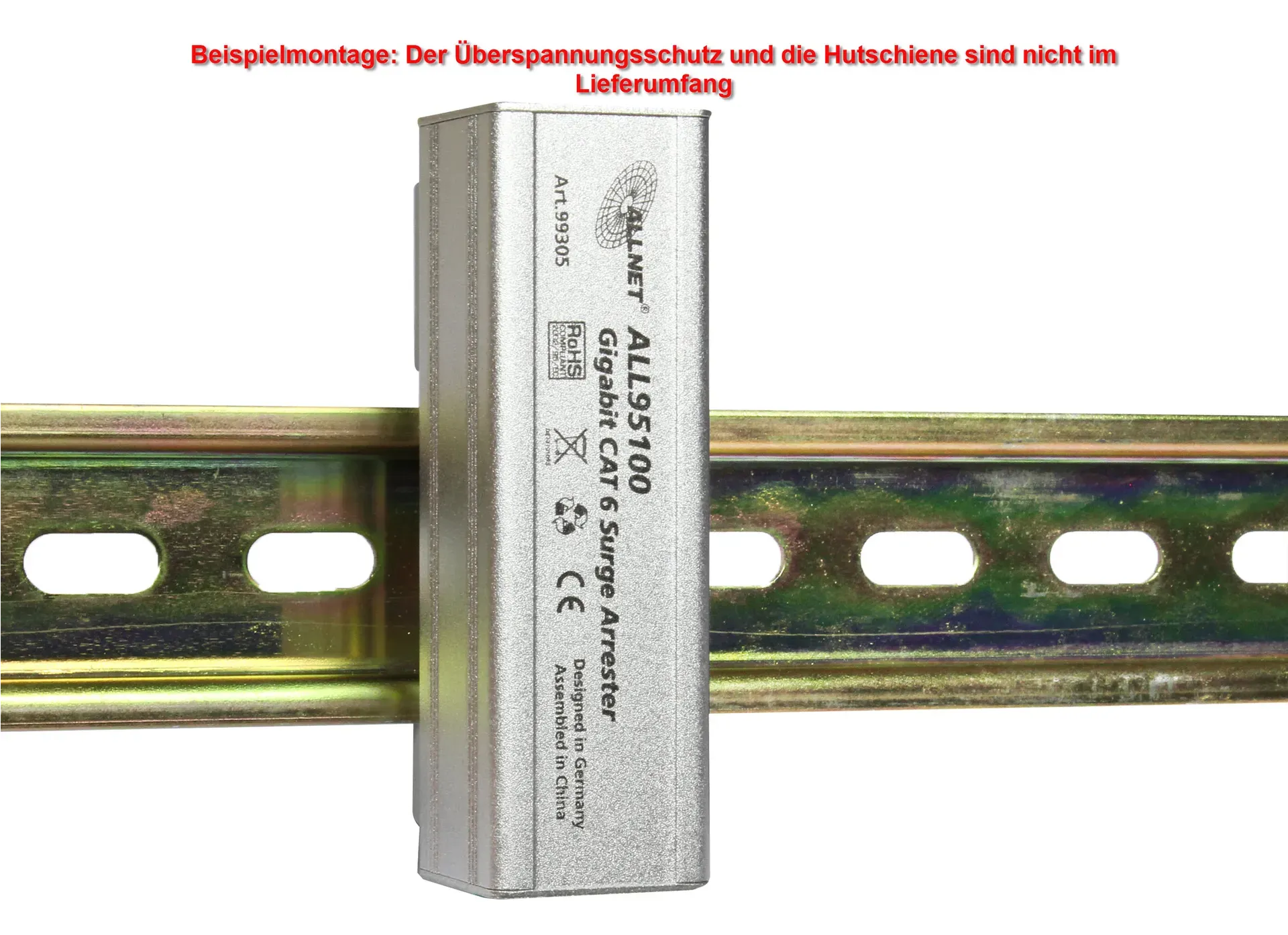 ALLNET TP Cat 6 Überspannungs-/Blitzschutz zbh. für ALL95100 Hutschiene Montageklammer – Bild 6