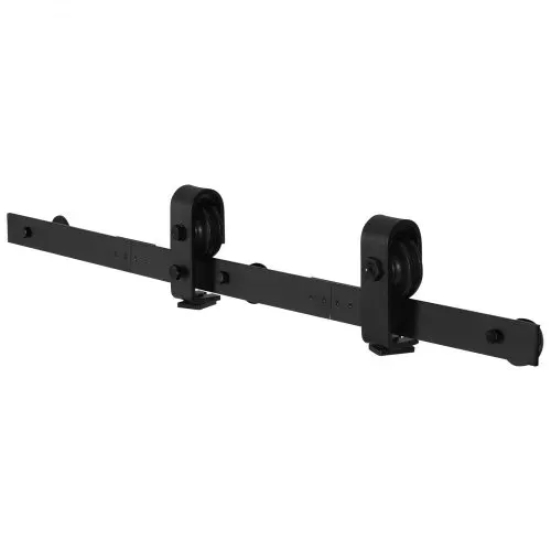 VEVOR Schiebetürsystem für faltbare Schiebetür, Schiebetürbeschlag 91,4 cm Laufschiene, geeignet für zwei 40,6 cm große Schrank-, Speisekammer- & Wäschetüren (nicht im Lieferumfang enthalten) – Bild 9