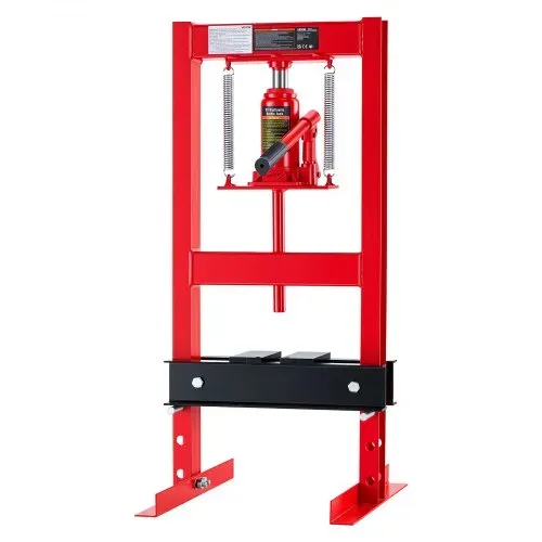 VEVOR Hydraulische Werkstattpresse 6 t H-Rahmen aus Kohlenstoffstahl Rot, 4 Höhenstufen 50–230 mm, Hydraulikpresse mit Beweglicher Pressplatte und Rutschfestem Griff, zum Biegen Richten Pressen – Bild 10
