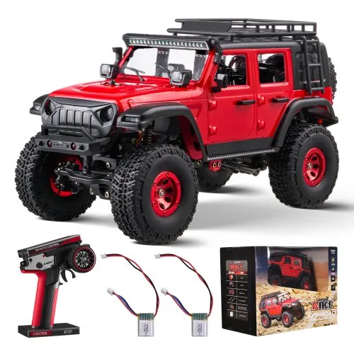 VEVOR Ferngesteuertes Auto, RC-Auto im Maßstab 1:24, All-Terrain-4WD-Geländewagen mit Vollbeleuchtung & 2 wiederaufladbaren Batterien, 2-Gang-Hobby-Rennauto als Geschenk für Kinder ab 14 Jahren VEVOR Ferngesteuertes Auto, RC-Auto im Maßstab 1:24, All-Terrain-4WD-Geländewagen mit Vollbeleuchtung & 2 wiederaufladbaren Batterien, 2-Gang-Hobby-Rennauto als Geschenk für Kinder ab 14 Jahren