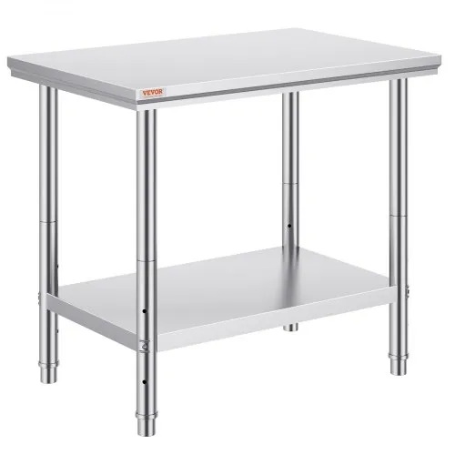 VEVOR Edelstahl Arbeitstisch 60X90X80 cm Essenszubereitung für die Zubereitung von Mahlzeiten, Nähen, Waschen, Basteln, Garagennutzung usw. VEVOR Edelstahl Arbeitstisch 60X90X80 cm Essenszubereitung für die Zubereitung von Mahlzeiten, Nähen, Waschen, Basteln, Garagennutzung usw.