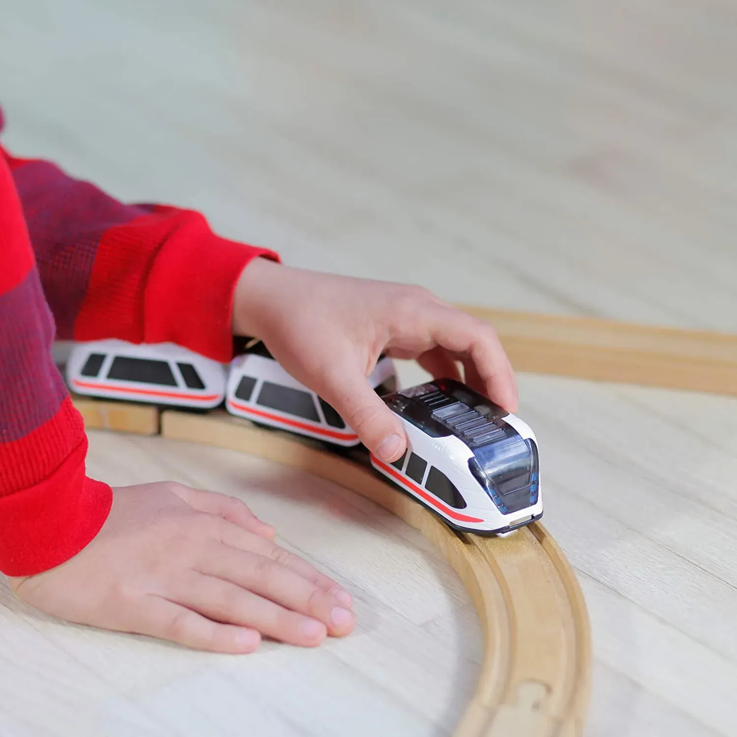 Intelino MINT Eisenbahn Erweiterung "Universal Wooden Rail Adapter" – Bild 5