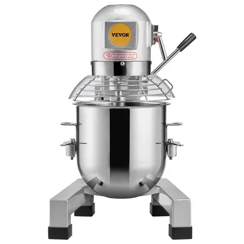 VEVOR Kommerzieller Küchenmixer, 28,5 l kommerzieller Standmixer mit 3 einstellbaren Geschwindigkeiten, 1100 W Teigmixer mit Edelstahlschüssel und 3 Mixaufsätzen, ideal für Restaurant, Bäckerei, Konditorei, Café – Bild 10
