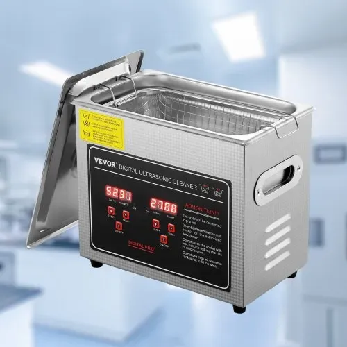 VEVOR Ultraschallreiniger Ultraschall Edelstahl-Reinigungsgerät 150 W, 3 L Ultraschallreinigungsgerät mit Digitaler Anzeige 0-30 Min, Reinigung Ultraschall für Schmuck, Brillen, Uhren usw. – Bild 7