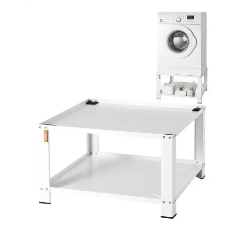 VEVOR Wäscheständer mit Ablagefach, 711,2 x 711,2 x 406,4 mm, Standplattform für Waschmaschine und Trockner, universelle Passform, 299,4 kg Kapazität, Multifunktionsbasis aus Stahl für Waschmaschine – Bild 7