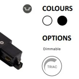 Powergear Mini 1PH Verbinder, Gerade, Schwarz Powergear Mini 1PH Verbinder, Gerade, Schwarz