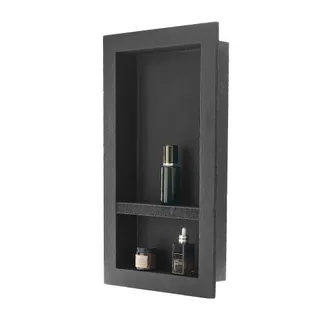 VEVOR Duschnische, 10,16×40,64×71,12 cm, Wandnische mit beweglichem Trennregal, Seifen- & Shampoo-Aufbewahrungs-Organizer, versiegeltes Design, schwarz für Badezimmerdusche VEVOR Duschnische, 10,16×40,64×71,12 cm, Wandnische mit beweglichem Trennregal, Seifen- & Shampoo-Aufbewahrungs-Organizer, versiegeltes Design, schwarz für Badezimmerdusche