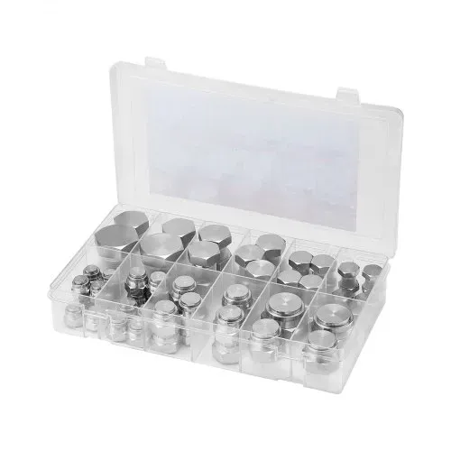 VEVOR 64-teiliges BSPP-Hydraulikfitting-Set, Hydraulikkappen- und Stopfen-Set mit Präzisionsgewinde, verzinkter Stahl, Hochleistungs-Adapter-Set, Armaturenbrettgrößen 04/06/08/10/12/16 – Bild 8