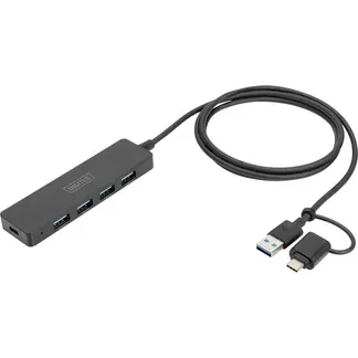 USB 3.0 Hub 4-Port Slim Line, USB-Hub USB 3.0 Hub 4-Port Slim Line, USB-Hub