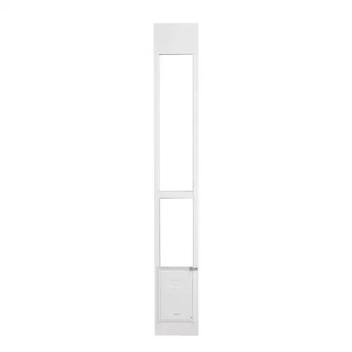 VEVOR Hundetür für Glasschiebetüren 1927-2049 mm höhenverstellbare Hundetür Schiebetüren, Haustiertür aus gehärtetem Glas mit Aluminiumrahmen & Scharnierstruktur, Klappe und Schloss für kleine Hunde – Bild 9