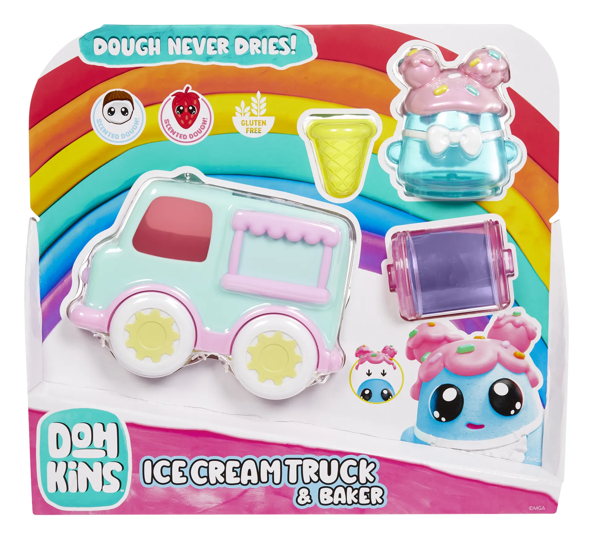 MGA Entertainment DohKins Ice Cream Truck & Baker Knetmasse-Spielset 192 g Mehrfarbig – Bild 5