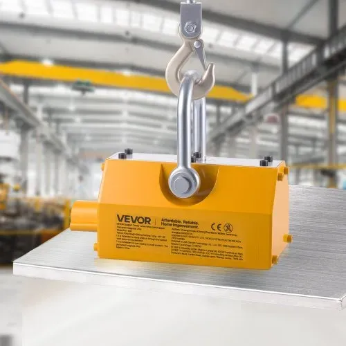 VEVOR Lasthebemagnet Permanentmagnetheber 600 kg Zugkraft Hebemagnet mit Entriegelungsgriff & Stahlhaken, verwendet in Werkstattkränen und Hebezeugen, zum Heben von Stahlplatten, Brettern – Bild 7
