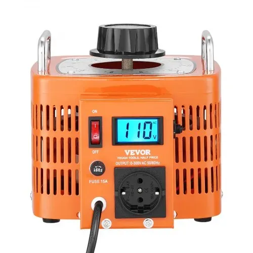 VEVOR 3000VA automatischer Stelltransformator mit variabler Spannung, 10 Ampere, 230 V Eingang, 0-300 V Ausgang, Wechselspannungsregler, mit LCD-Display, 4 zusätzlichen Sicherungen – Bild 9