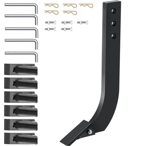 VEVOR 5 Stück Kastenklingenschaft, 410 mm Vertikutiererschaft, 3-Loch-Kastenschaberschaft, mit abnehmbaren konischen Zähnen und Stiften, verstellbare Schaftbaugruppe zum Austauschen, Graben, Pflügen VEVOR 5 Stück Kastenklingenschaft, 410 mm Vertikutiererschaft, 3-Loch-Kastenschaberschaft, mit abnehmbaren konischen Zähnen und Stiften, verstellbare Schaftbaugruppe zum Austauschen, Graben, Pflügen
