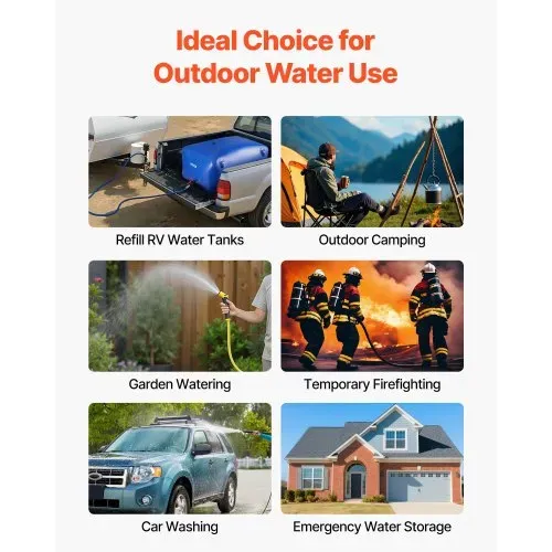 VEVOR Wasserspeicherblase, 400 L Wasserbeutel, faltbarer Behälter für weiches Wasser, auslaufsicherer & reißfester PVC-Notwasserspeichertank für Wohnmobil, LKW & den Einsatz im Freien – Bild 6