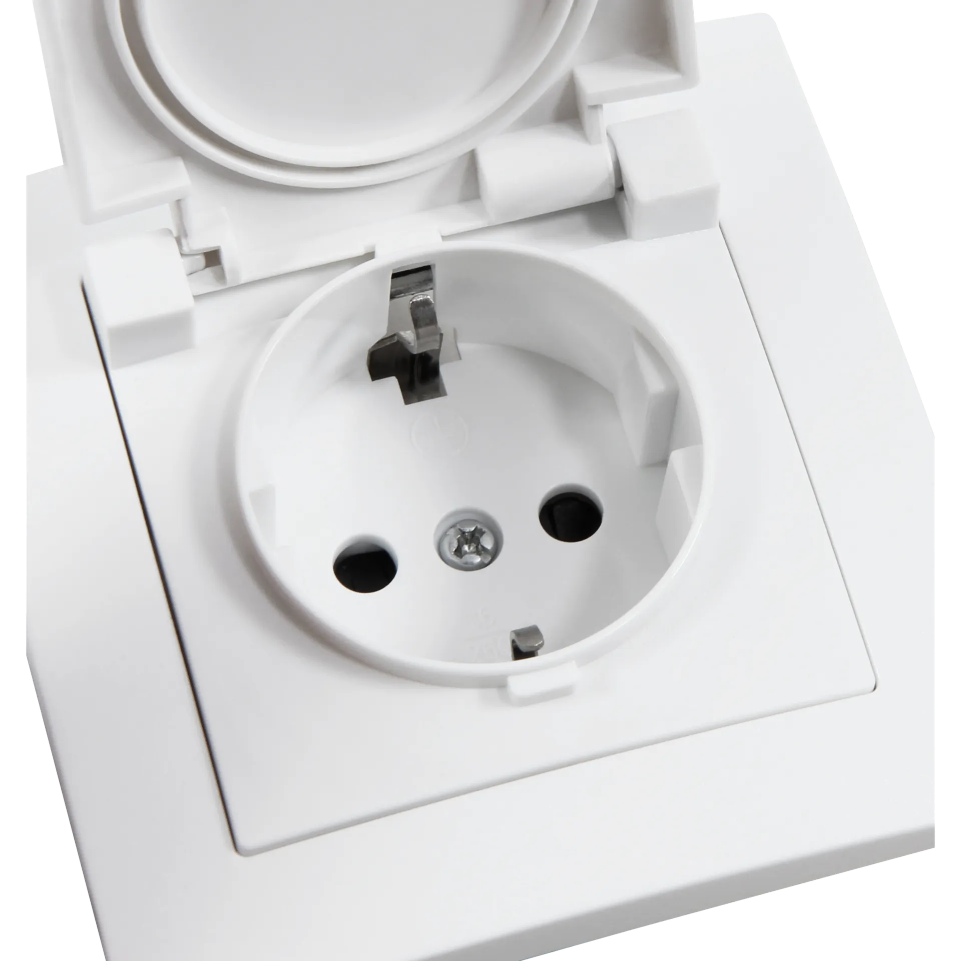 Schutzkontakt-Steckdose McPower ''Flair'', 250V~/16A, UP, IP44, weiß, 2er-Pack – Bild 2