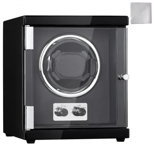 VEVOR Uhrenbeweger, Automatik-Uhrenbeweger, Watch Winder, Uhrenbeweger für Automatikuhren, Automatischer Uhrenbeweger mit Platz für 1 Uhr, LED Beleuchtung, 150–207 mm Einstellbare Riemenlänge – Bild 8