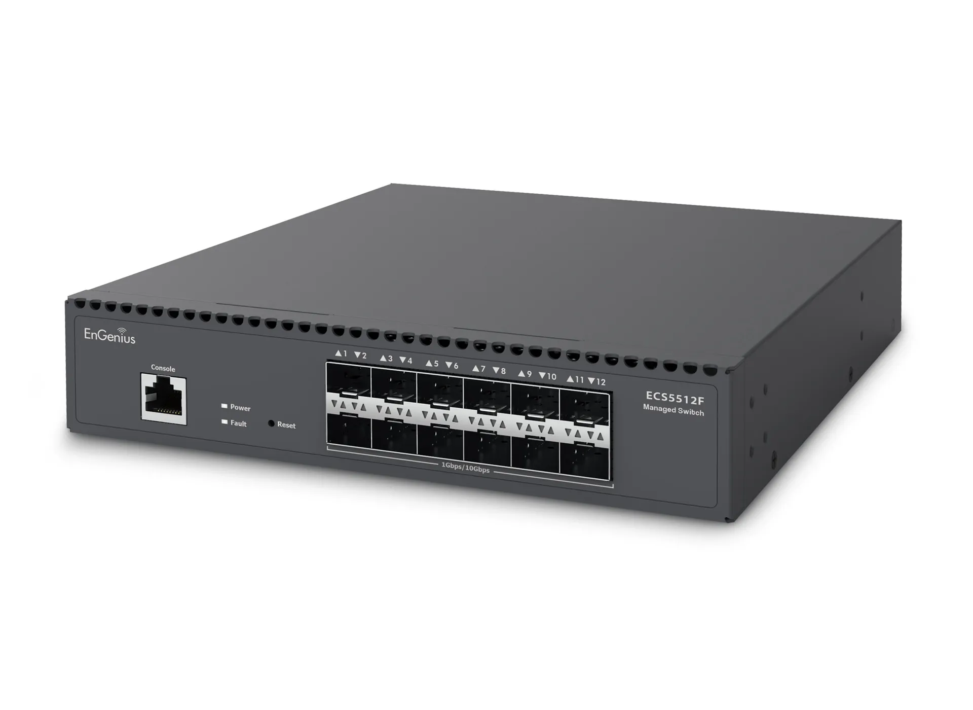 EnGenius Switch Managed Layer2+ 12-Port • 12x SFP+ • 9,5" • Half-Rack Aggregation • ECS5512F • EnGenius Cloud – Bild 2
