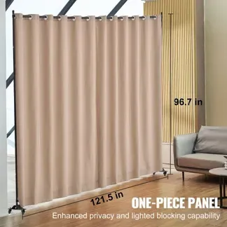 VEVOR Raumteiler Trennwand Paravent Stellwand Einzelpanel, Tragbarer Sichtschutz für Büro Schlafzimmer Esszimmer Arbeitszimmer Balkon, Raumtrenner Rollbar (308,5 x 45 x 245,5 cm), Braun VEVOR Raumteiler Trennwand Paravent Stellwand Einzelpanel, Tragbarer Sichtschutz für Büro Schlafzimmer Esszimmer Arbeitszimmer Balkon, Raumtrenner Rollbar (308,5 x 45 x 245,5 cm), Braun