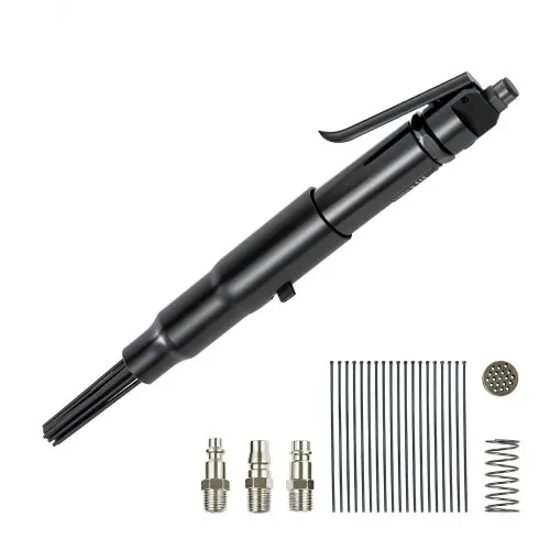 VEVOR Druckluft Nadelentroster, 3400 BPM Gerade Bauform zum Entfernen von Rost & Farbe – mit 19 gehärteten Nadeln & 3-Gang-Einstellung, Entroster Werkzeug für Automechaniker, Bastler & Heimwerker VEVOR Druckluft Nadelentroster, 3400 BPM Gerade Bauform zum Entfernen von Rost & Farbe – mit 19 gehärteten Nadeln & 3-Gang-Einstellung, Entroster Werkzeug für Automechaniker, Bastler & Heimwerker