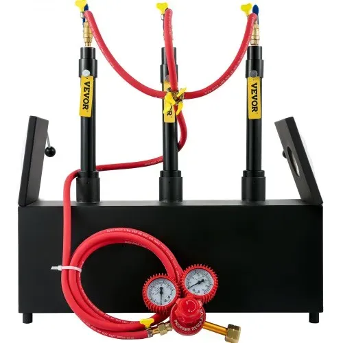 VEVOR Gas schmiedeofen 1350 °C, Brenner Schmiede 15 L, Schmiedeofen drei Brenner Zweitürig Auskleidung mit Aluminiumsilikatfaser, Metallschmiede Max. Leistung 230,4 kWh / 786.000 BTU, Gasdruckregler – Bild 10