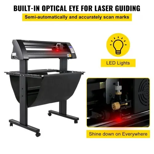 VEVOR Vinyl Schneideplotter 870 mm Folienschneider Leistung 95 W Spannung AC 85-264 V, Plottermaschine Halbautomatisch mit Ständer, Signmaster-Software, Aluminiumlegierung, ARM, DMPL / HPGL, Windows – Bild 3