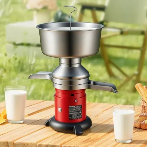 VEVOR Elektrischer Milchabscheider 40 W, 60 L/H Milchseparator mit Runder Standfuß Tastensteuerung, 10500 U/min Trennmaschine für Milch, Milchzentrifuge aus 304 Edelstahl mit 4,5L Milchtank für Küche – Bild 7