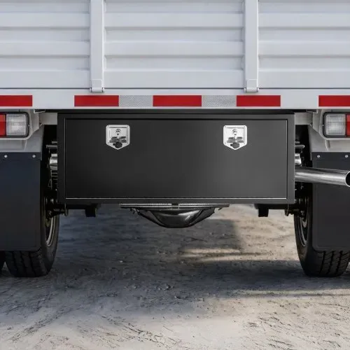 VEVOR Lkw Unterbaubox 1219 x 457 x 457 mm Unterflur Staukasten Kaltgewalzter Stahl Wasserdichter Werkzeugkasten mit T-Griff Schloss für Lkw Anhänger Transporter Werkzeugkiste Unterflurkasten Schwarz – Bild 7