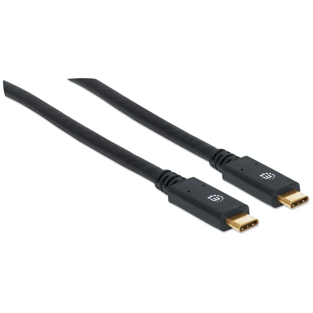 Manhattan USB 3.1 Typ C Gen1-Kabel, Typ C-Stecker auf Typ C-Stecker, 5 Gbit/s, 2 m, schwarz – Bild 2