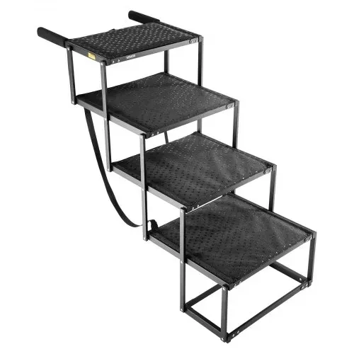 VEVOR Hundetreppe Auto Klappbar 4-Stufig, Extra Breite Hunderampe für Große Hunde mit Rutschfester Oberfläche, Tragbare Einstiegshilfe für Auto, SUV, LKW, Hochbett, Sofa, Tragkraft bis 113 kg – Bild 10
