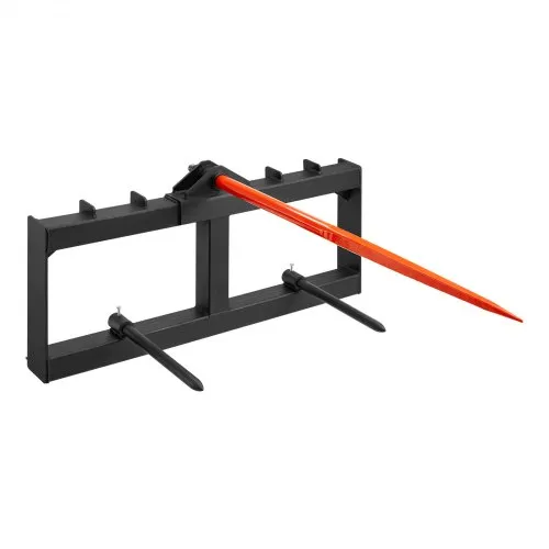 VEVOR Frontladerzinken 725kg Tragfähigkeit Ballenzinken Ballenspieß Ballentransportgabel mit einem Spieß & zwei stabilisierenden Spießen Schwerlastzinken kompatibel mit Kompaktladern & Traktoren VEVOR Frontladerzinken 725kg Tragfähigkeit Ballenzinken Ballenspieß Ballentransportgabel mit einem Spieß & zwei stabilisierenden Spießen Schwerlastzinken kompatibel mit Kompaktladern & Traktoren