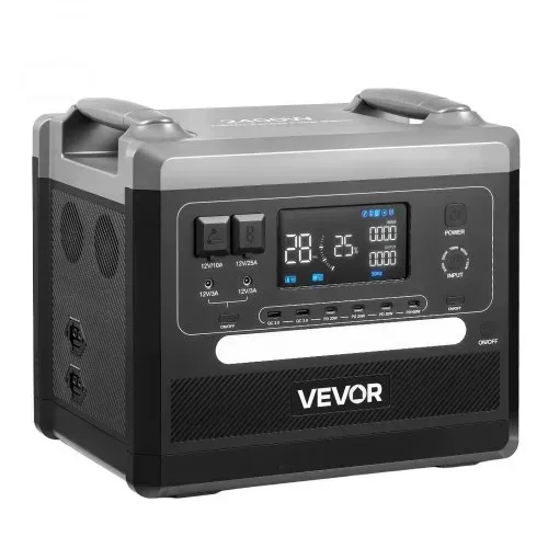 VEVOR Tragbare Powerstation, 2400W 2160Wh Solargenerator mit 10 Ausgängen und einstellbarer Eingangsleistung, erweiterbarer LiFePO4-Akku für Zuhause, Camping und Wohnmobil (Solarpanel NICHT enthalten) – Bild 9
