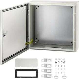 VEVOR Schaltschrank NEMA-Industriegehäuse, 50 x 50 x 15 cm NEMA 4X-Stahl-Verteilerschrank, IP66 wasser- und staubdicht, elektrischer Anschlusskasten für den Außen-/Innenbereich, mit Montageplatte VEVOR Schaltschrank NEMA-Industriegehäuse, 50 x 50 x 15 cm NEMA 4X-Stahl-Verteilerschrank, IP66 wasser- und staubdicht, elektrischer Anschlusskasten für den Außen-/Innenbereich, mit Montageplatte