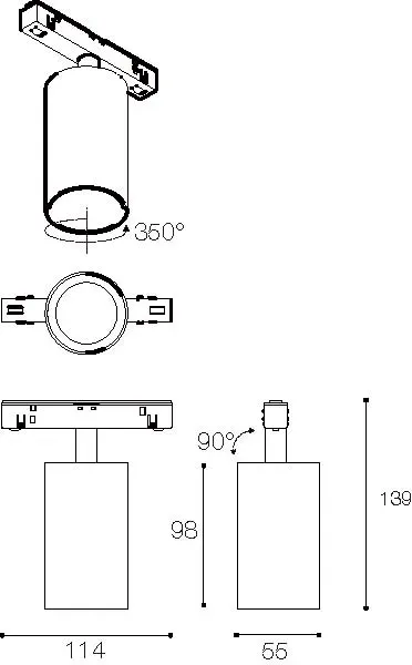 LED Stromschienenstrahler VLF weiß – 3-Phasen | Synergy 21 – Bild 3
