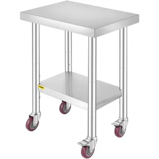 VEVOR Edelstahltisch Arbeitstisch 609,6 x 457,2 x 863,6 mm Edelstahl Catering Arbeitstisch 100kg für Belastbarkeit Lebensmittel Zubereitungstisch Gewerblicher Arbeitstisch VEVOR Edelstahltisch Arbeitstisch 609,6 x 457,2 x 863,6 mm Edelstahl Catering Arbeitstisch 100kg für Belastbarkeit Lebensmittel Zubereitungstisch Gewerblicher Arbeitstisch