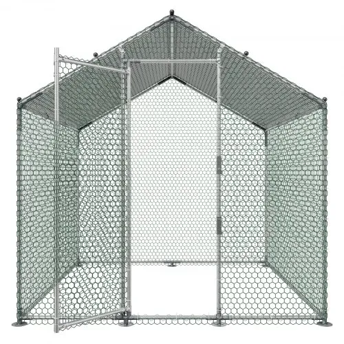 VEVOR Hühnerstall, 2x2x2 m begehbarer Hühnerauslauf mit Abdeckung, Hühnerauslauf mit Turmdach & Sicherheitsschloss, Enten- & Kaninchenkäfig, Geflügelgehege für Hinterhof, Bauernhof, Hof – Bild 8