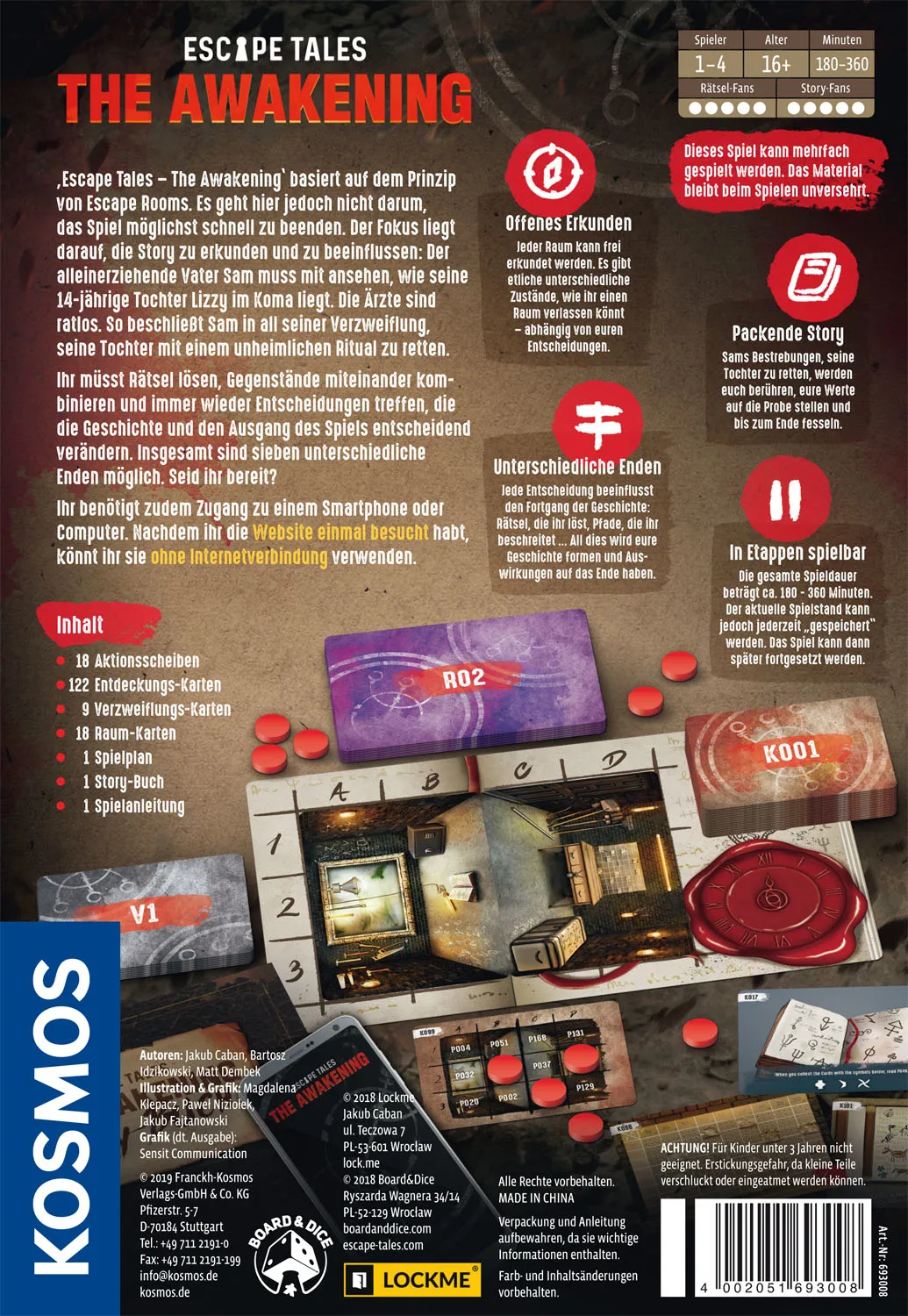 Kosmos Escape Tales: The Awakening Brettspiel Abzug – Bild 2