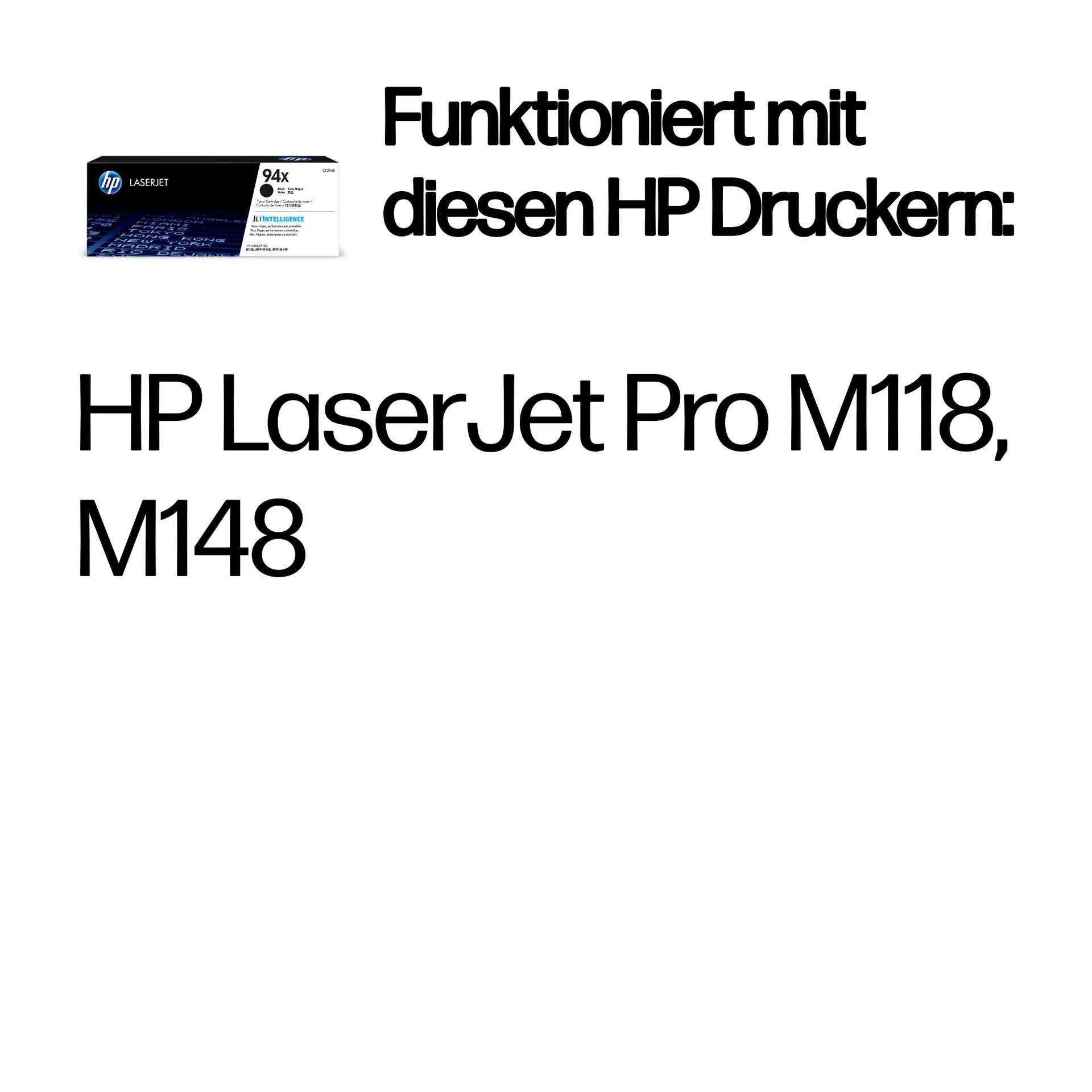 HP 94X Schwarz Original LaserJet Tonerkartusche mit hoher Reichweite – Bild 2