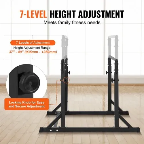 VEVOR Dip-Stange, Schwerlast-Dip-Ständerstation Einstellbar 363 kg, Fitness-Workout-Dip-Bar-Station Stabilisator Parallette Liegestützständer, Parallelbarren für Krafttraining im Heim-Fitnessstudio – Bild 2