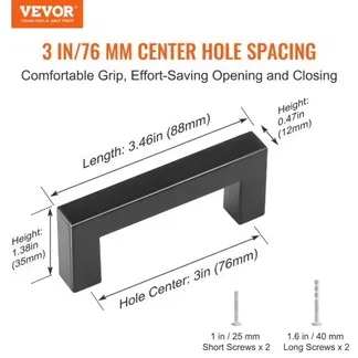 VEVOR 30er Set Möbelgriff Edelstahl Stangengriff 88x12x35mm Küchengriff Mittenlochabstand 76mm Schrankgriff Dicke der Schrankplatten von 1,52 bis 2cm oder 1,27 bis 4cm Türgriffe Schubladengriffe VEVOR 30er Set Möbelgriff Edelstahl Stangengriff 88x12x35mm Küchengriff Mittenlochabstand 76mm Schrankgriff Dicke der Schrankplatten von 1,52 bis 2cm oder 1,27 bis 4cm Türgriffe Schubladengriffe