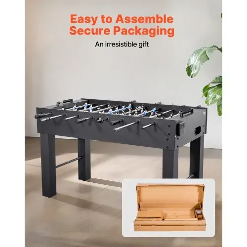 VEVOR Tischfußballtisch in Standardgröße (1372 x 737 x 878 mm), Indoor-Kickertisch für Zuhause, Familie und Spielzimmer, langlebiges Set, inkl. 4 Bällen & Punktezähler & 2 Getränkehaltern – Bild 5