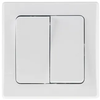 DELPHI Serien-Schalter 2-fach 250V~/ 10A, inkl. Rahmen, UP, weiß DELPHI Serien-Schalter 2-fach 250V~/ 10A, inkl. Rahmen, UP, weiß