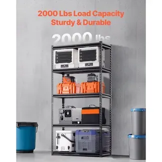 VEVOR Lagerregale, 907 kg, 5-stufiges Schwerlastregal für die Garage, 406,4×914,4×1828,8mm, verstellbares Steckregal, Industrieregal, Allzweckregal, Kellerregal für Küche, Lager, Keller, schwarz VEVOR Lagerregale, 907 kg, 5-stufiges Schwerlastregal für die Garage, 406,4×914,4×1828,8mm, verstellbares Steckregal, Industrieregal, Allzweckregal, Kellerregal für Küche, Lager, Keller, schwarz